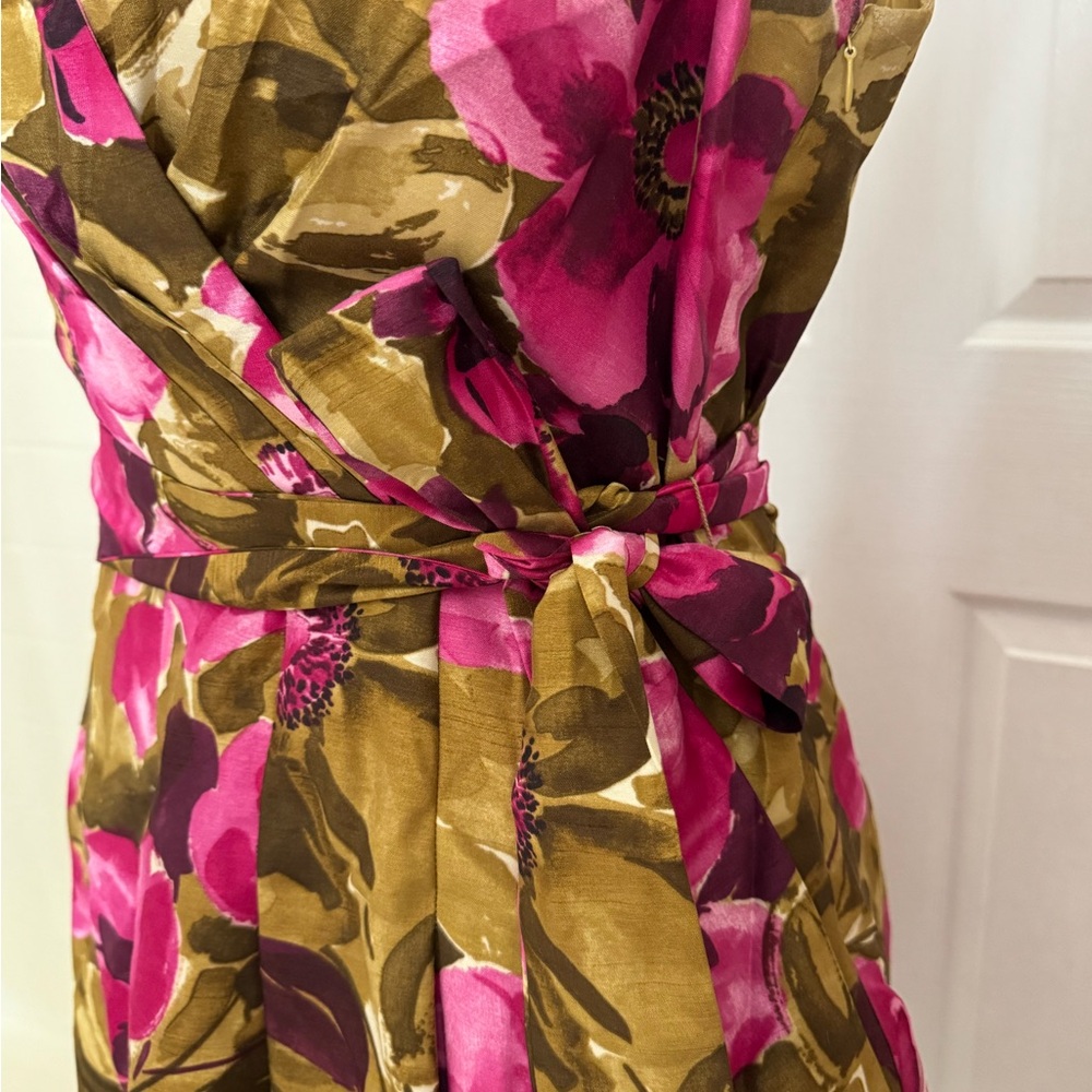 Jessica Howard Pink and Green Floral Midi Dress - Picture 4 of 7